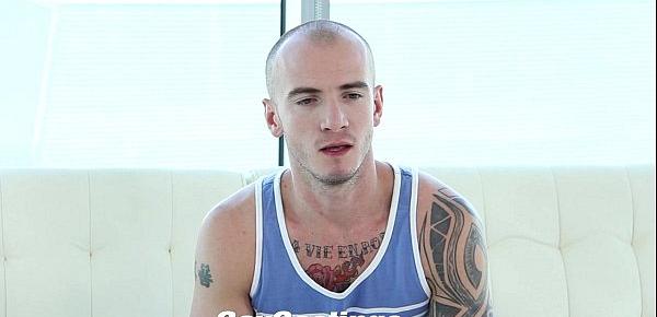 GayCastings Tatted muscle jock wants to break into porn